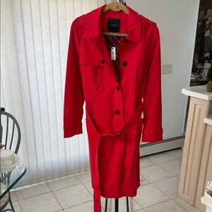 Talbots Vibrant Red Trench Coat